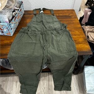 Time and Tru Olive Green Women's Jeans Overalls